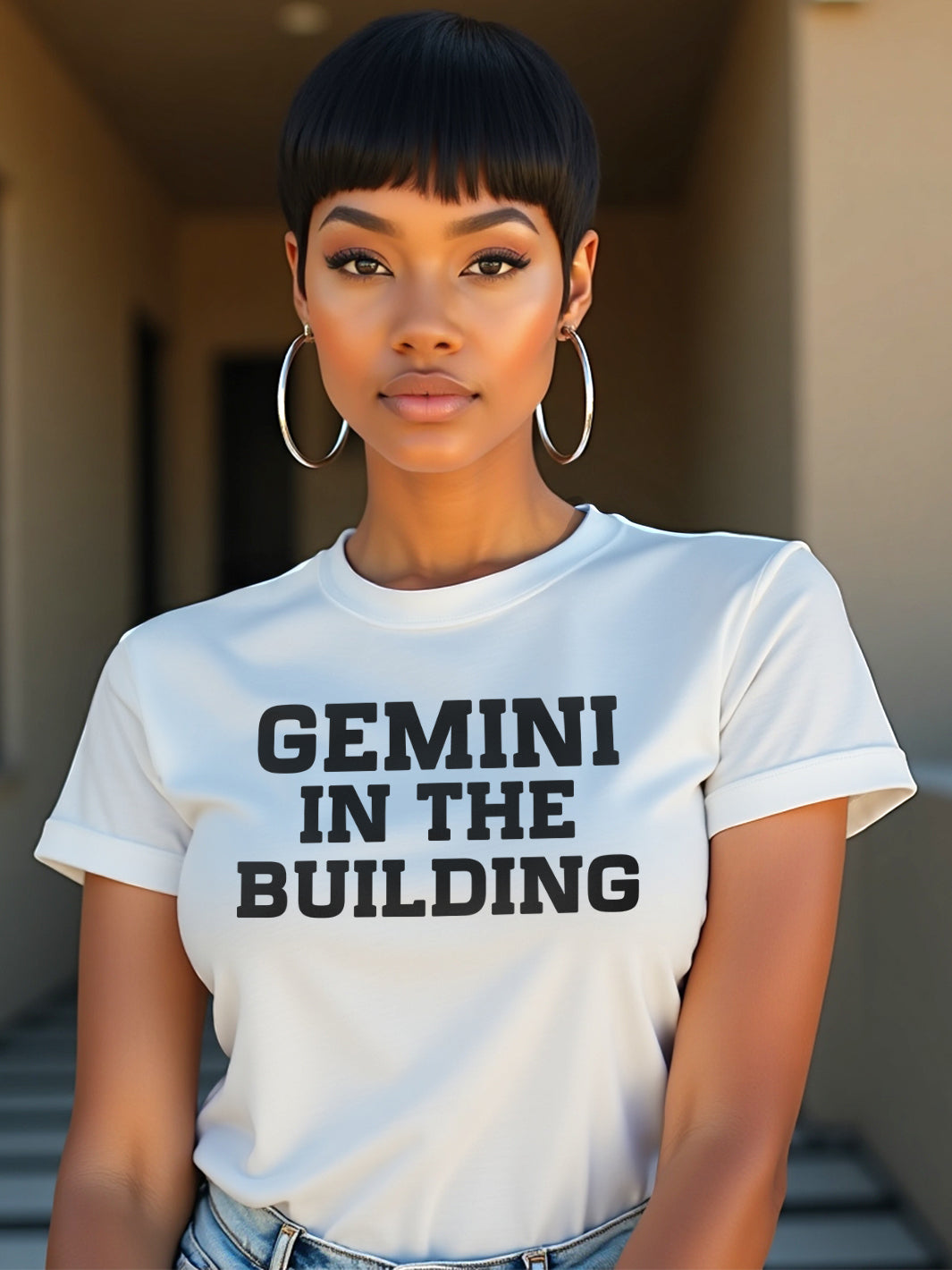 GEMINI IN THE BUILDING T-SHIRT