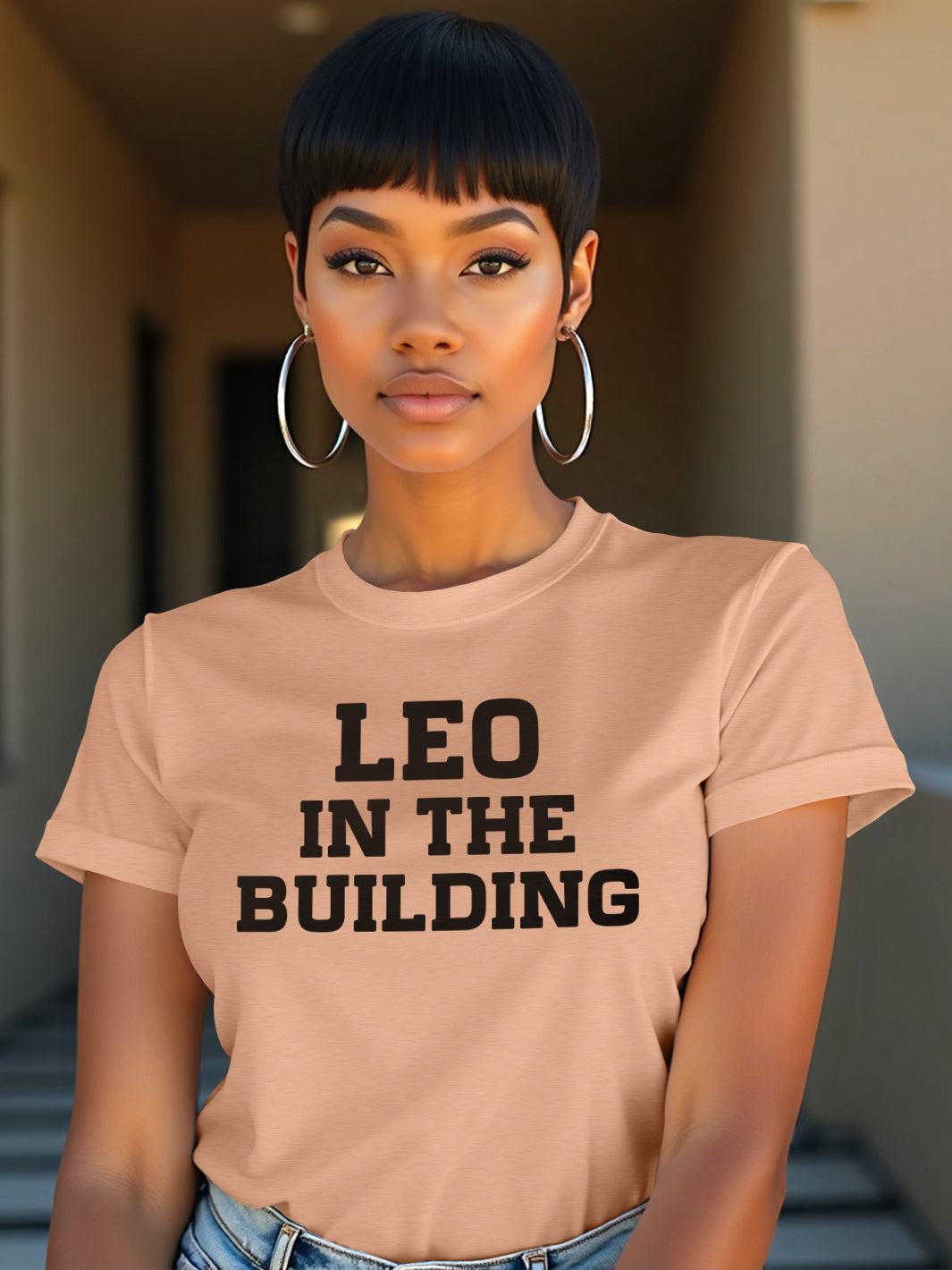 LEO IN THE BUILDING T-SHIRT