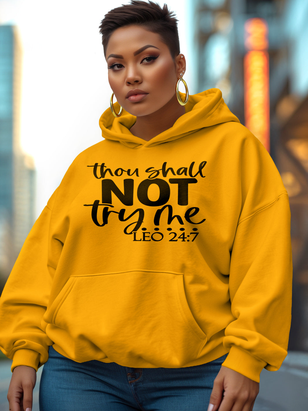 LEO THOU SHALL NOT TRY ME HOODIE | ROARING STATEMENT