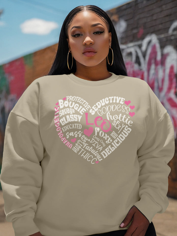LEO TRAITS HEART SWEATSHIRT
