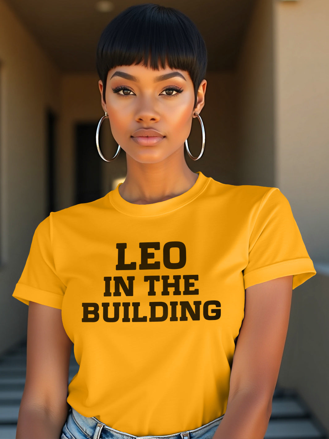 LEO IN THE BUILDING T-SHIRT