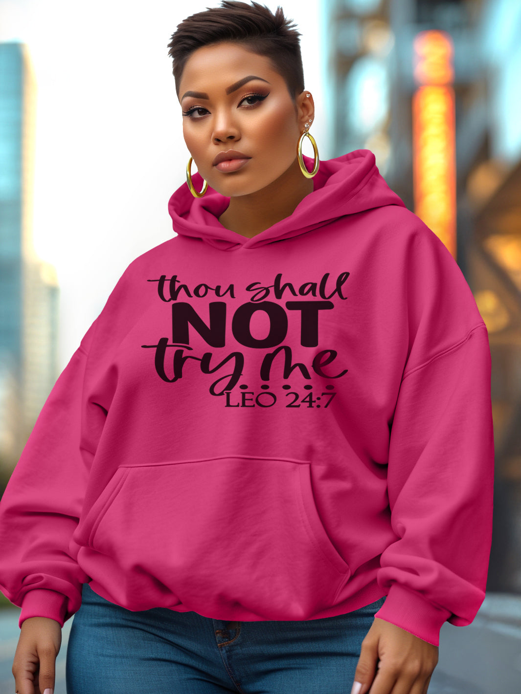 LEO THOU SHALL NOT TRY ME HOODIE | ROARING STATEMENT