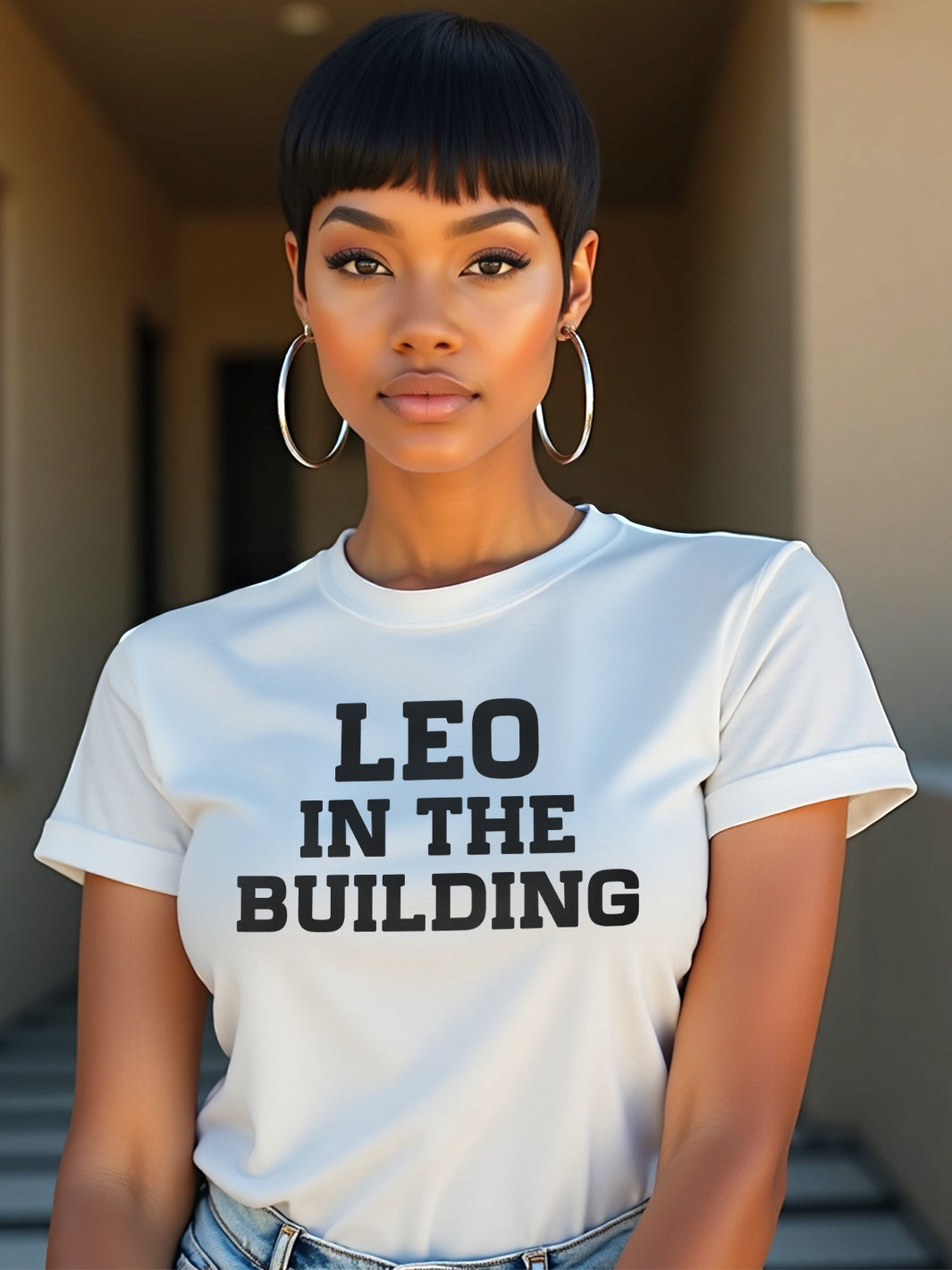 LEO IN THE BUILDING T-SHIRT