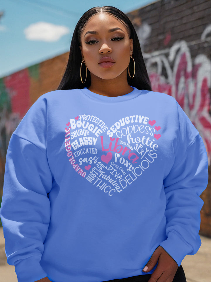 LIBRA TRAITS HEART SWEATSHIRT