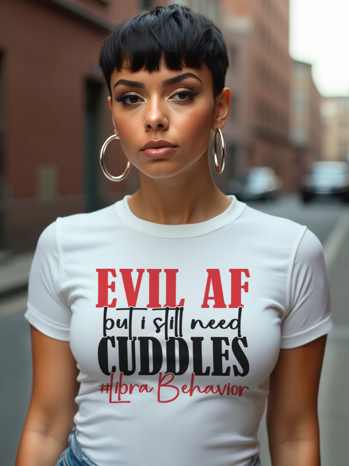 EVIL AF LIBRA T-SHIRT | BALANCED BUT BRUTAL