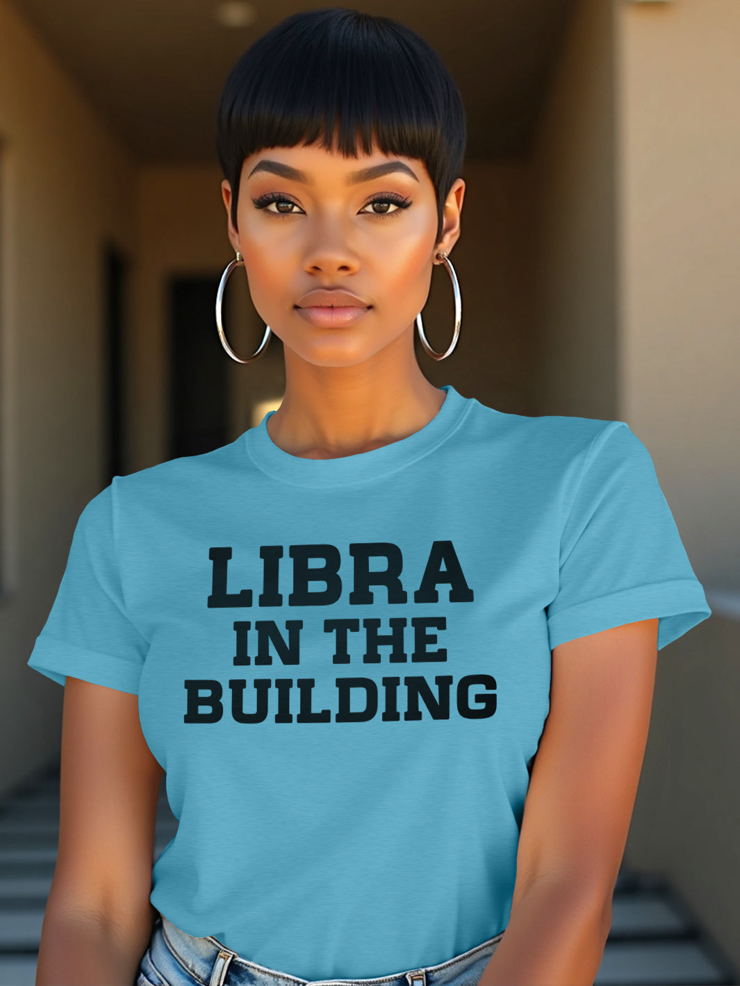 LIBRA IN THE BUILDING T-SHIRT