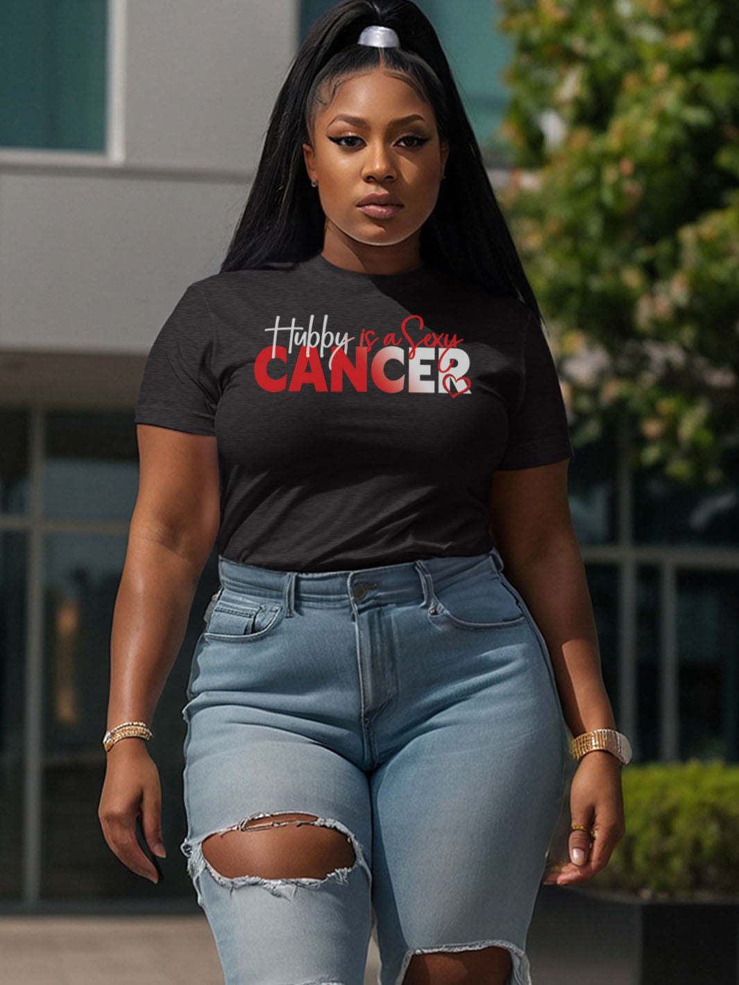 HUBBY IS A SEXY CANCER T-SHIRT