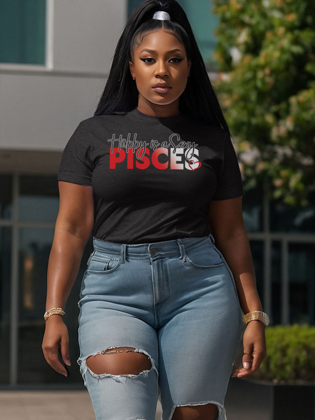 HUBBY IS A SEXY PISCES T-SHIRT