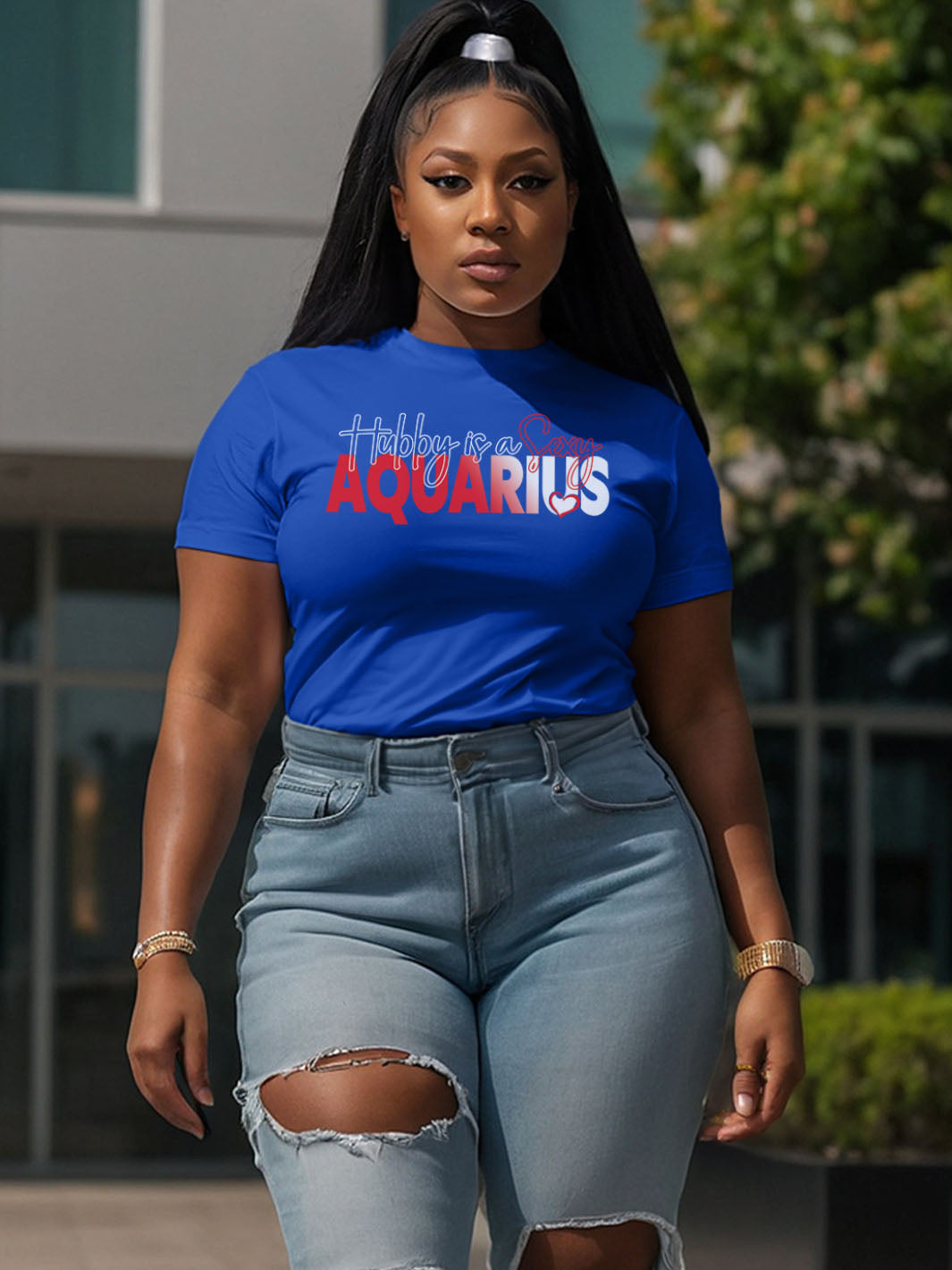 HUBBY IS A SEXY AQUARIUS T-SHIRT