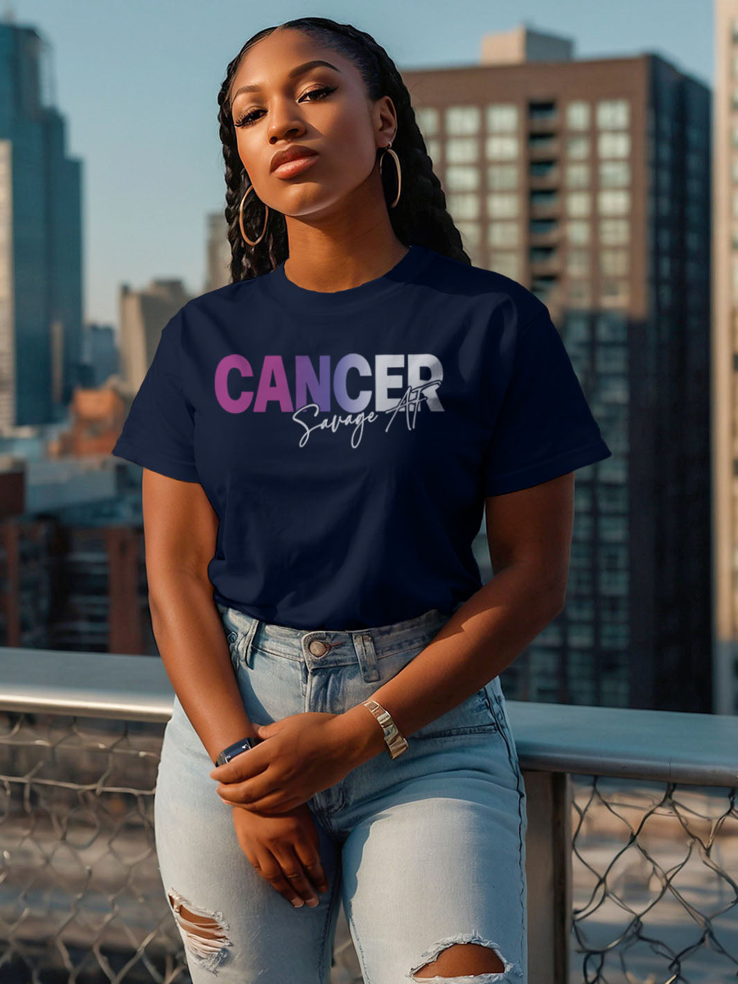 SAVAGE AF CANCER T-SHIRT