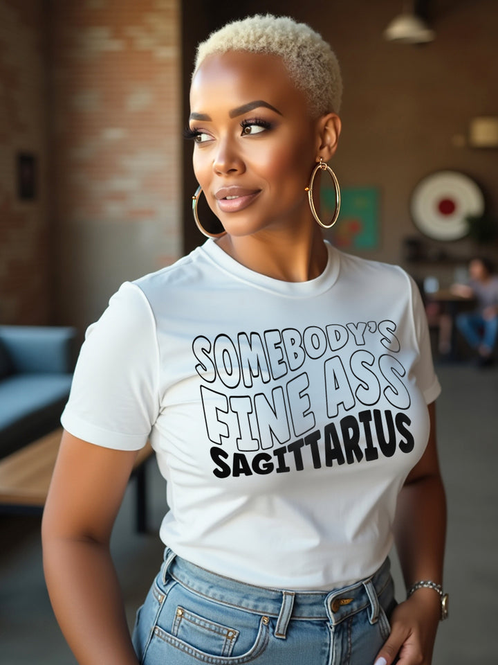 SOMEBODY'S FINE ASS Sagittarius T-Shirt | Sagittarius Wild Spirit Tee
