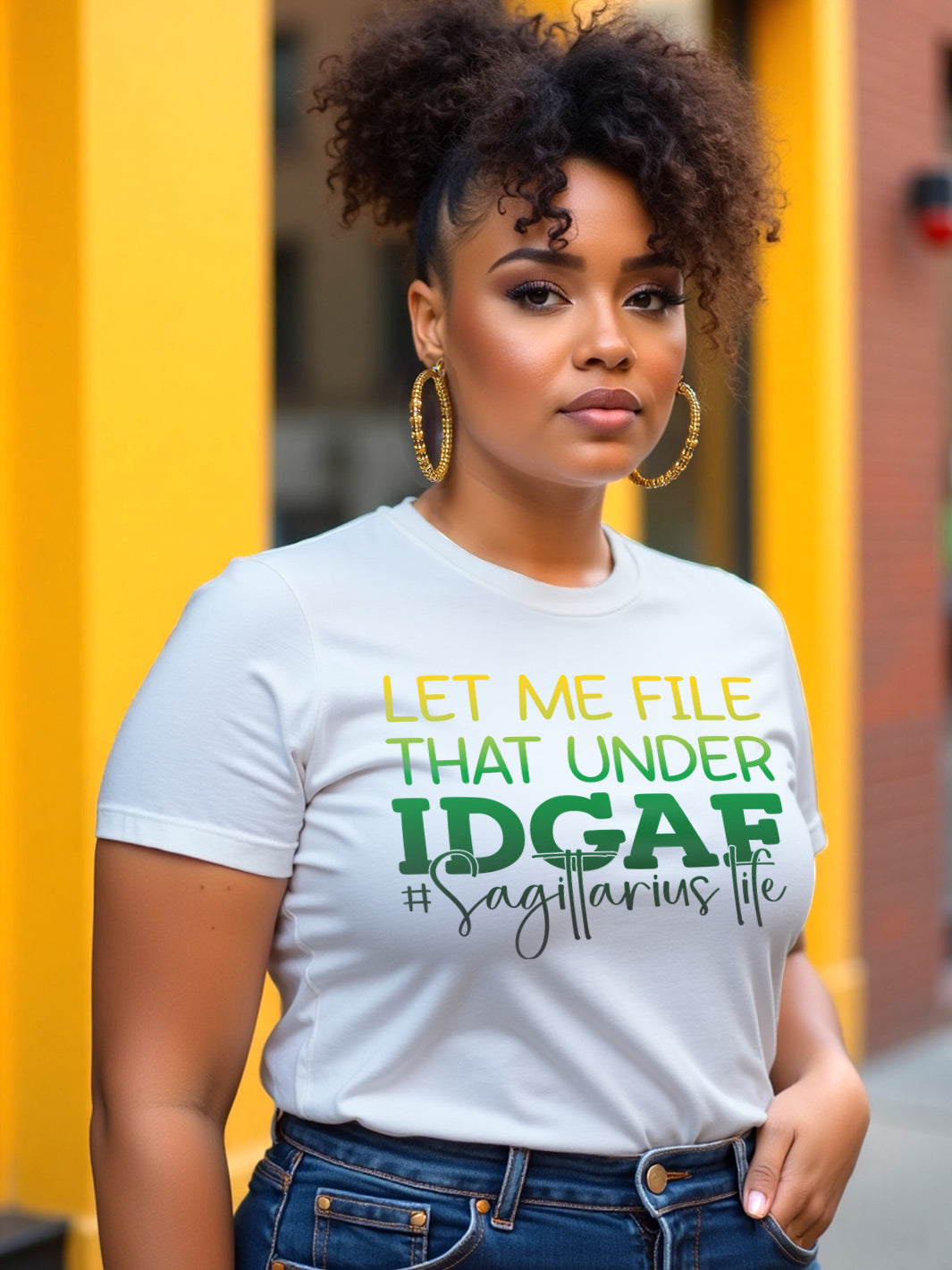 SAGITTARIUS IDGAF T-SHIRT | Booked and Unbothered