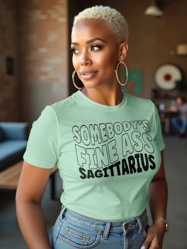 SOMEBODY'S FINE ASS Sagittarius T-Shirt | Sagittarius Wild Spirit Tee