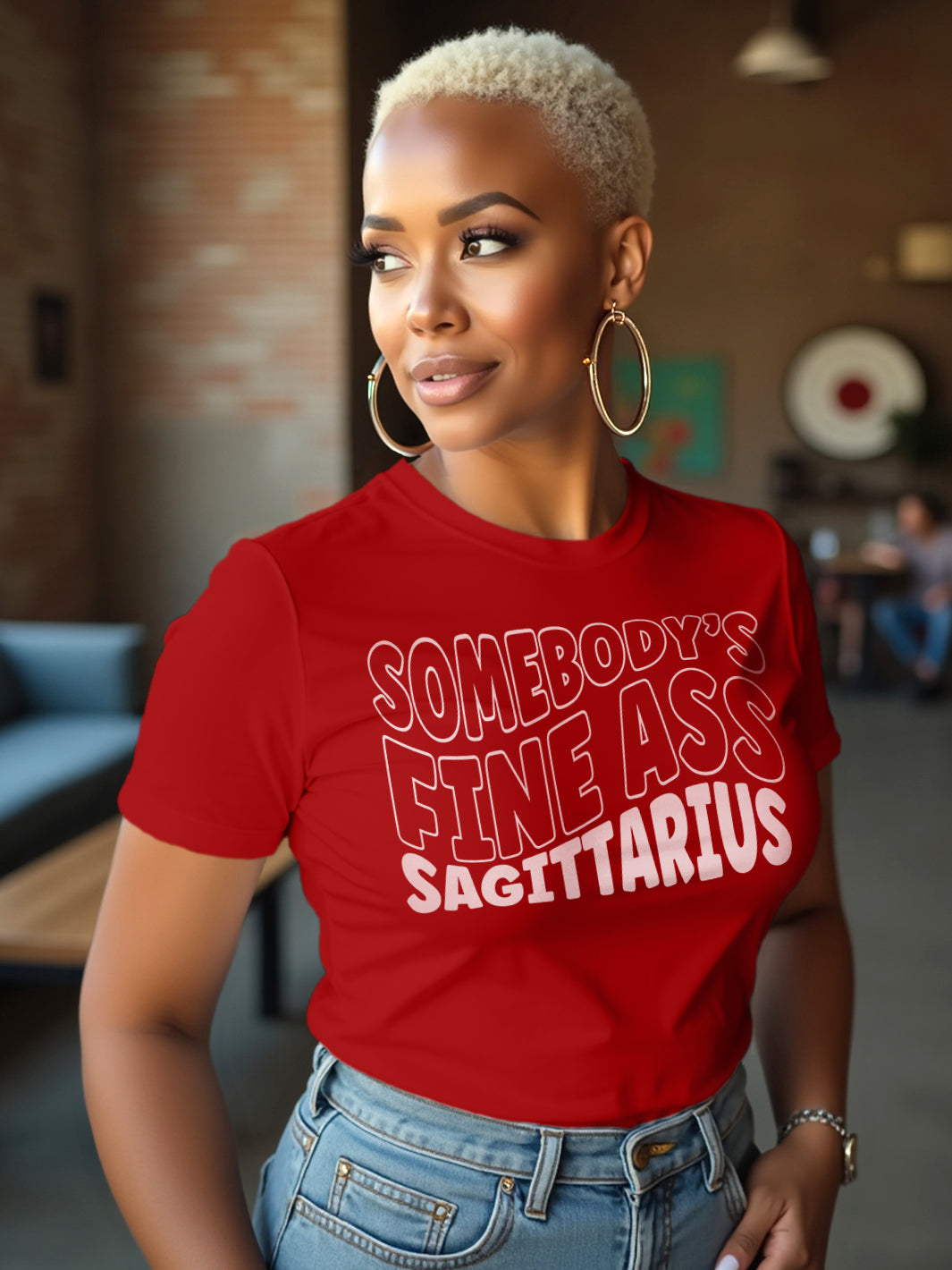 SOMEBODY'S FINE ASS Sagittarius T-Shirt | Sagittarius Wild Spirit Tee