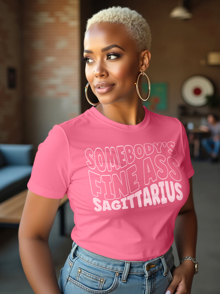 SOMEBODY'S FINE ASS Sagittarius T-Shirt | Sagittarius Wild Spirit Tee