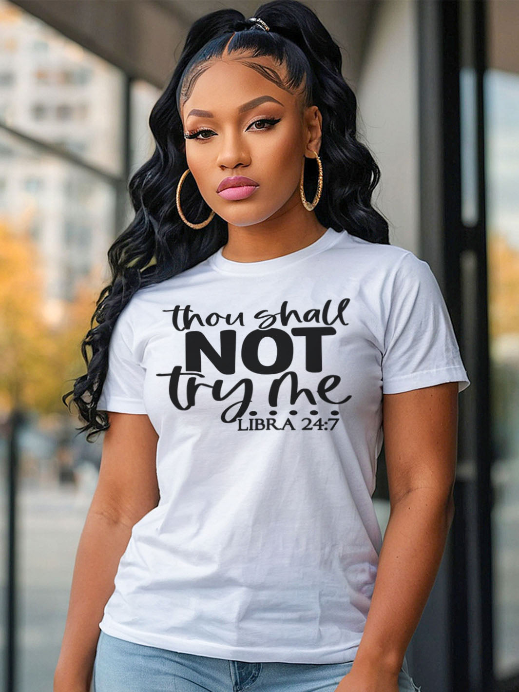 LIBRA THOU SHALL NOT TRY ME T-SHIRT | POISED BALANCE