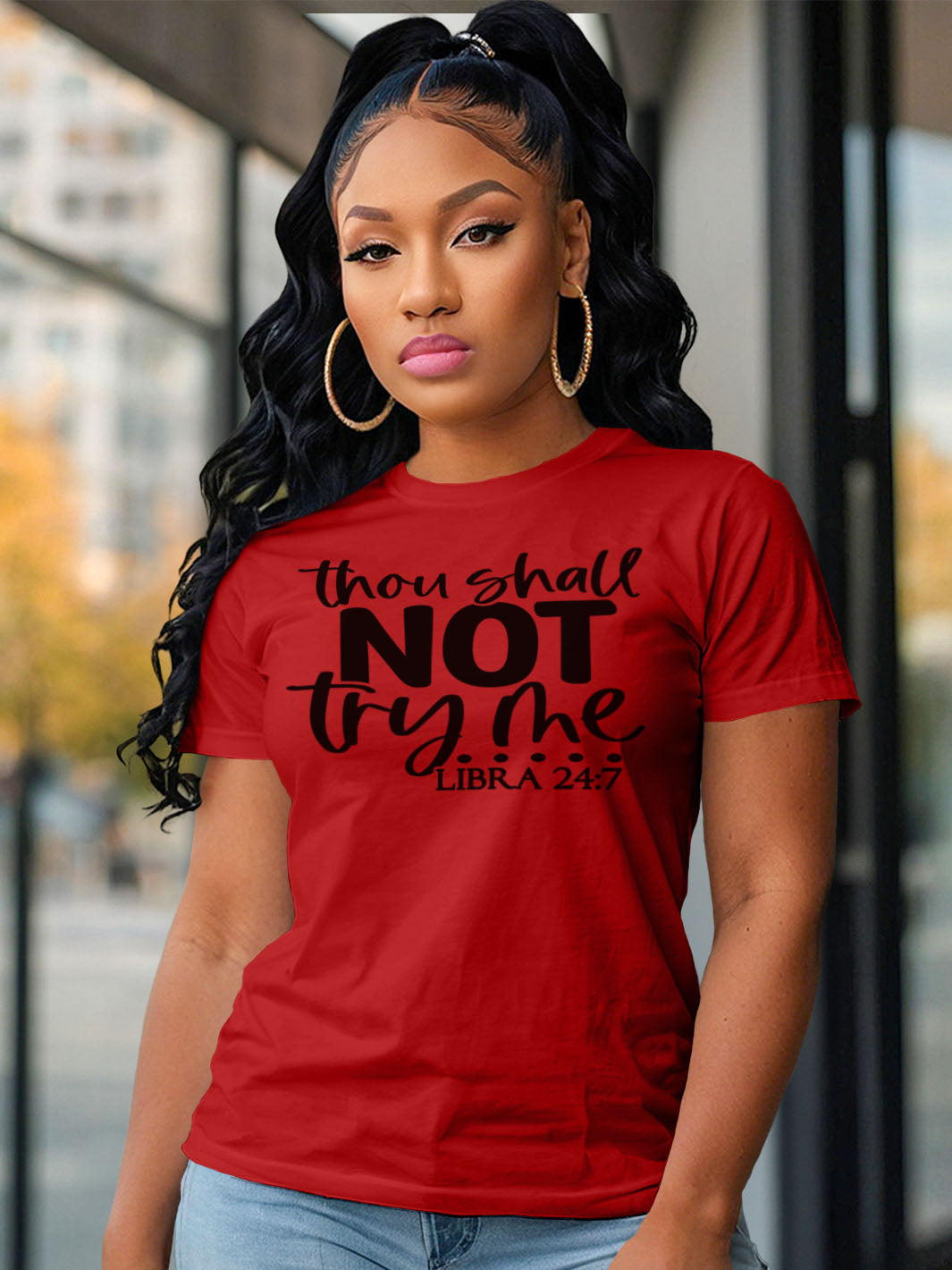 LIBRA THOU SHALL NOT TRY ME T-SHIRT | POISED BALANCE