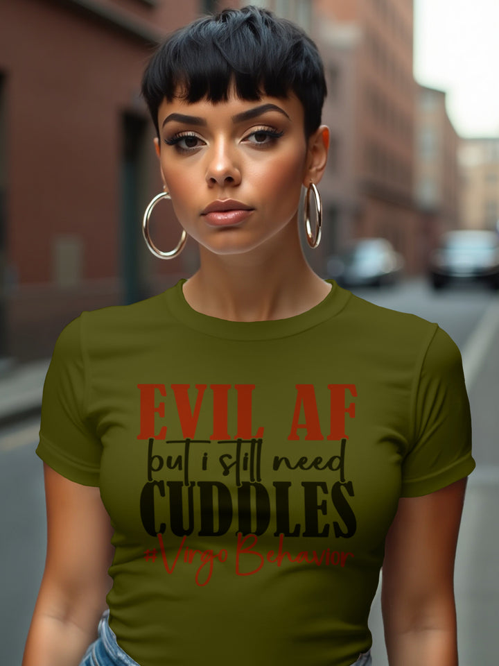 EVIL AF VIRGO T-SHIRT | COLD FACE, WARM HUGS